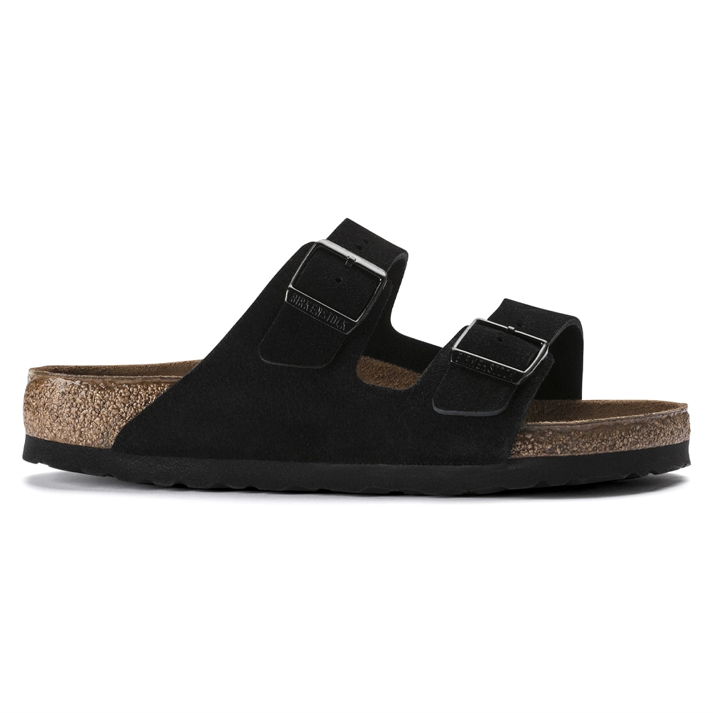 Arizona Soft Footbed Suede Leather - Black