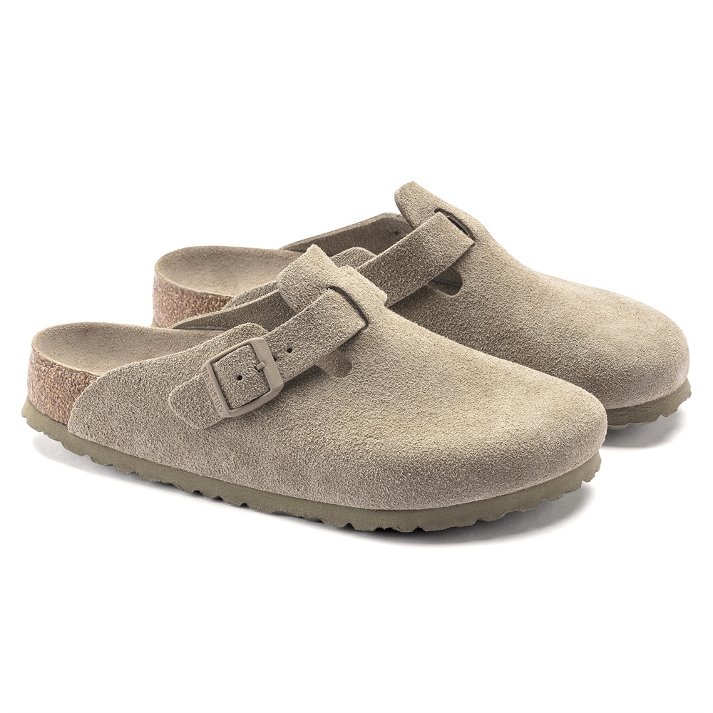 Boston Soft Footbed Suede Leather - Faded Khaki