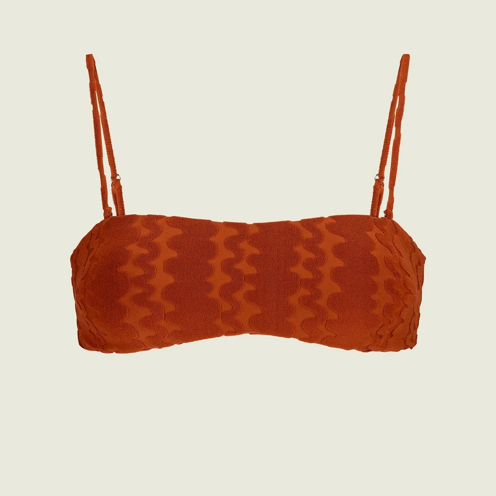 Scribble Baia Bikini Top - Terracotta