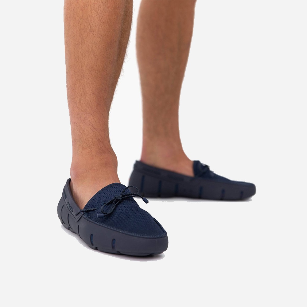 Braided Lace Loafer - Navy