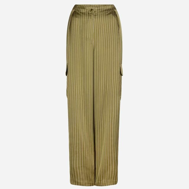 Harlow Pinstripe Pant - Green Clay