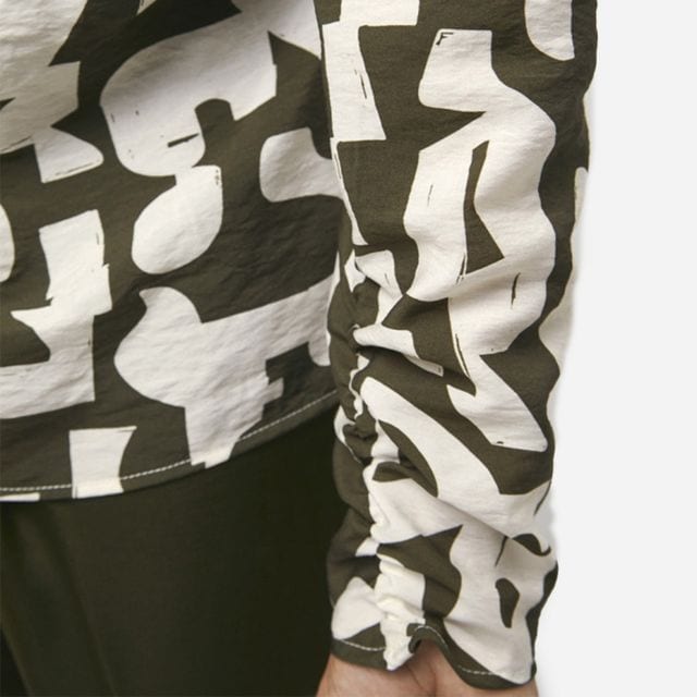 Ozane Printed Drapey Blouse - Jungle Leaf