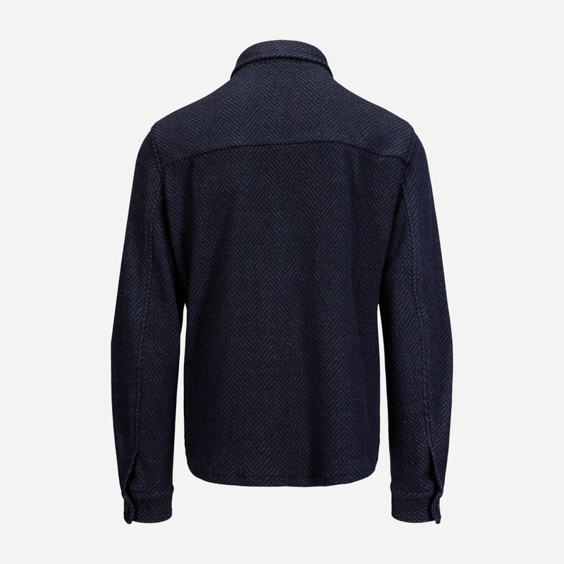 Resort Shirt In Damasco - Blu Navy
