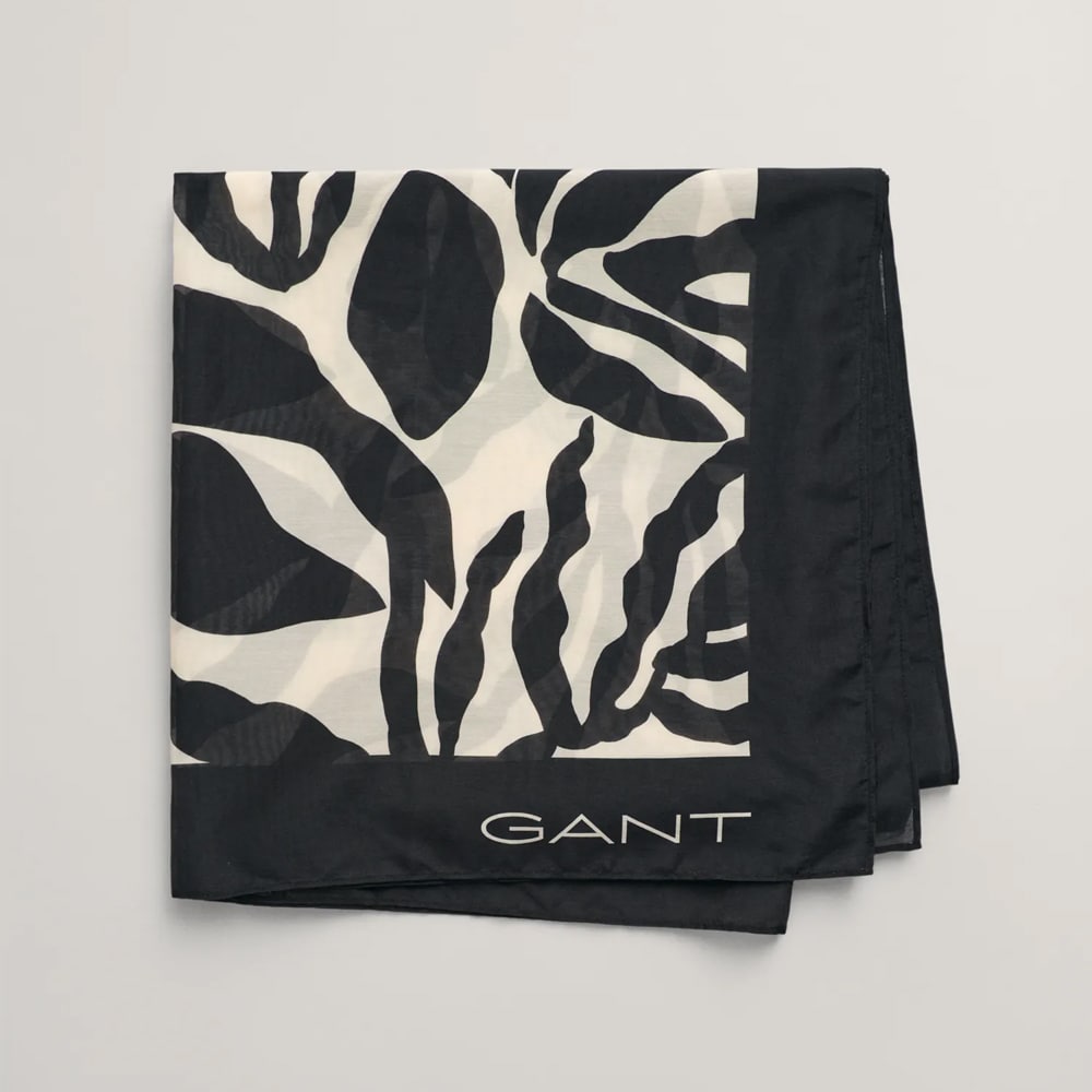 Palm Print Silk Sarong - Soft Oat