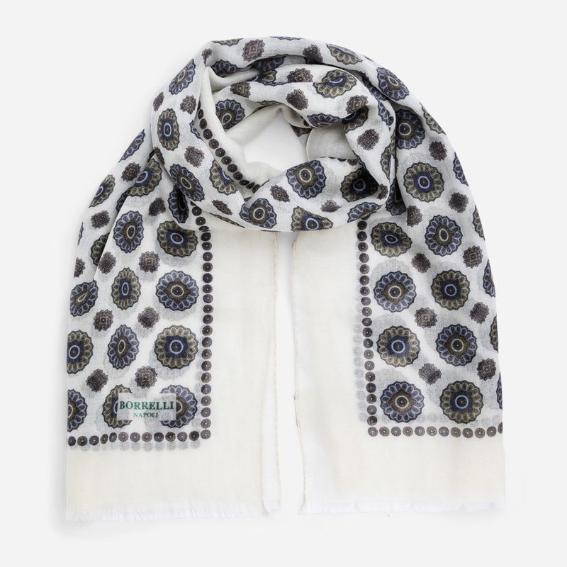 Sciarpa Cashmere - White Flower