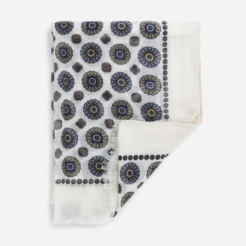 Sciarpa Cashmere - White Flower