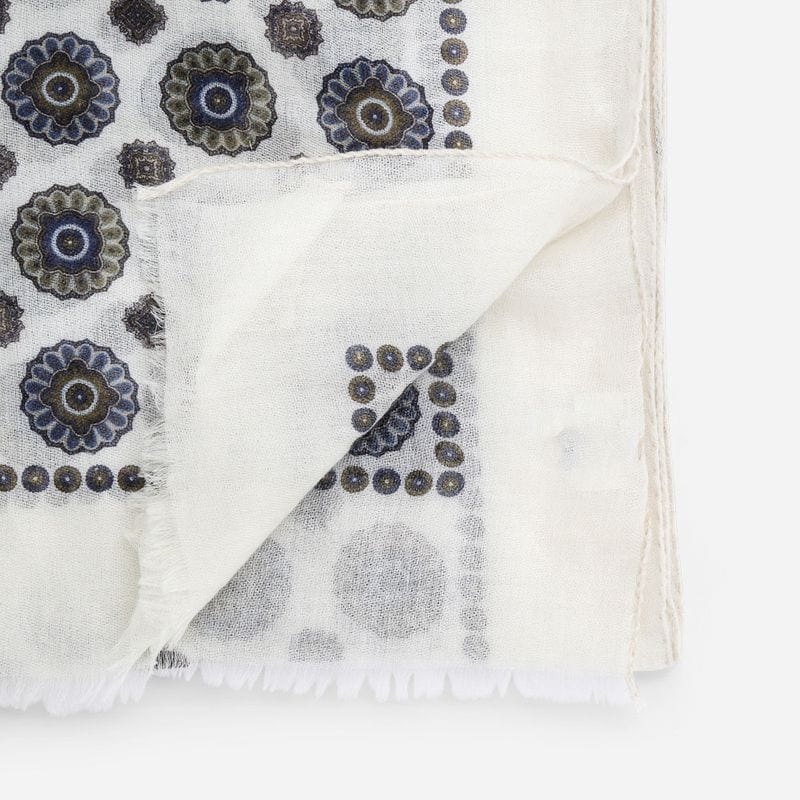 Sciarpa Cashmere - White Flower