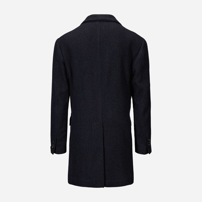 Coat Firenze - Navy Herringbone
