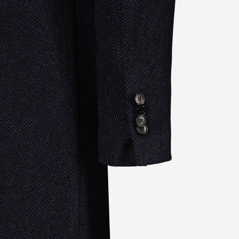 Coat Firenze - Navy Herringbone