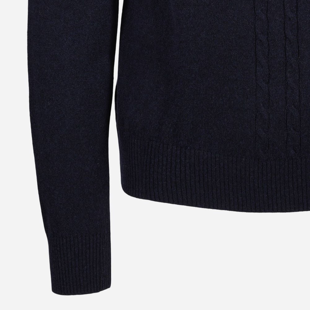 Maglia Turtleneck - Navy Cable