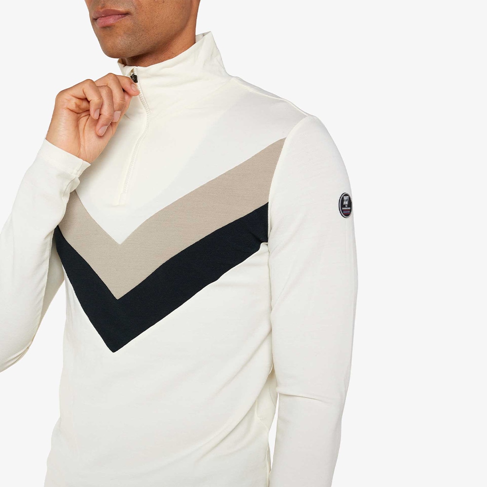 Voss Chevron Zipup Men - Off White