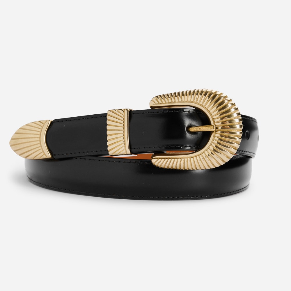 Woman Western Belt  25mm - Black