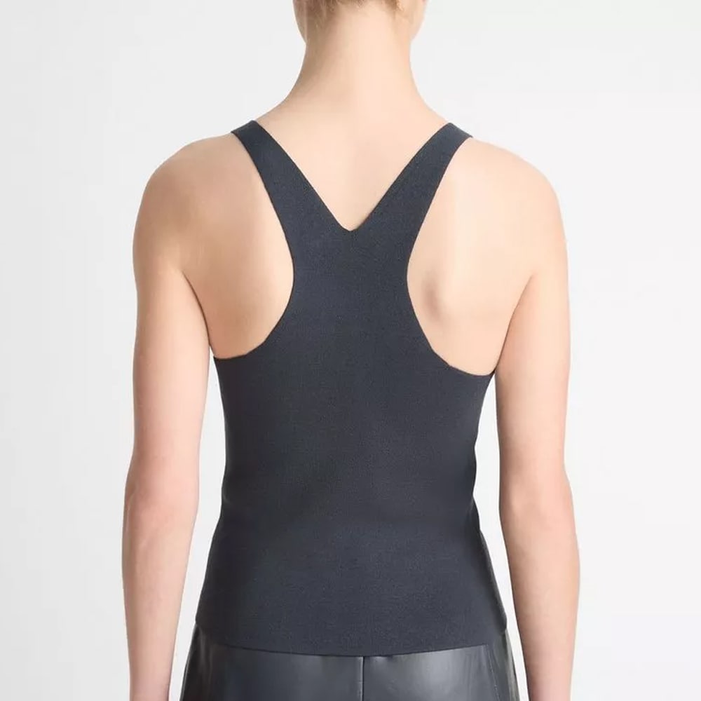 Square-Neck Racerback Tank Top - Graphite