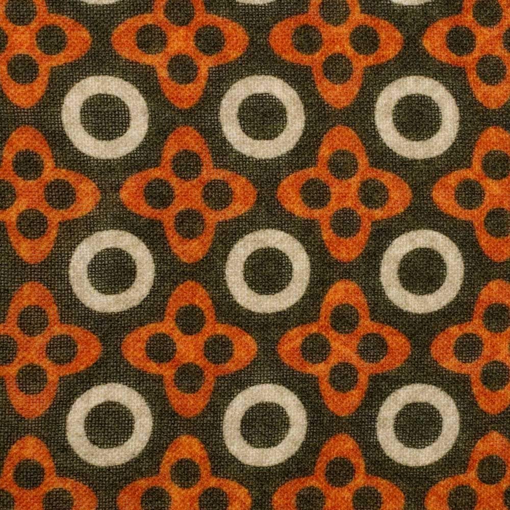Scarf Wool - Brown-Orange-White