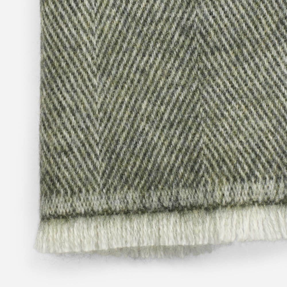 Scarf Wool - Herringbone Olive