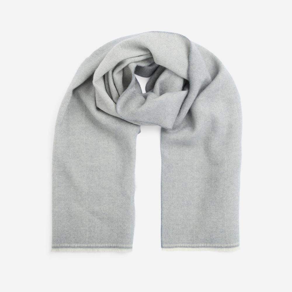 Scarf Wool - Herringbone Ligth Grey