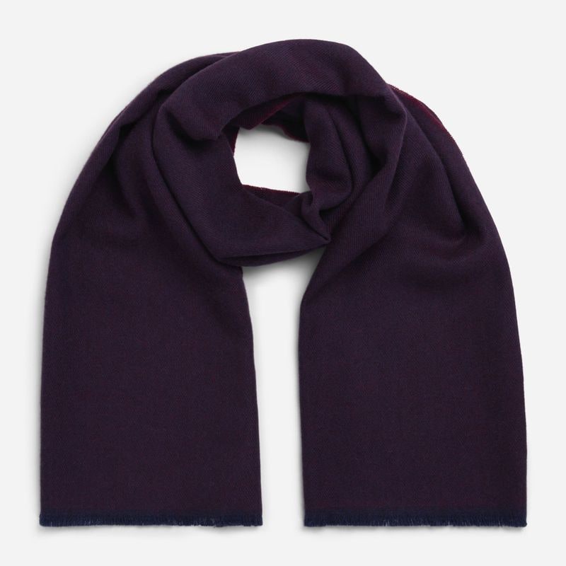 Scarf Wool - Red-Blue Plain