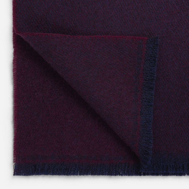 Scarf Wool - Red-Blue Plain