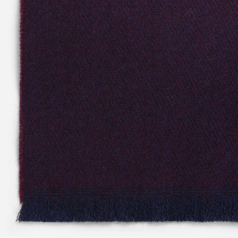 Scarf Wool - Red-Blue Plain