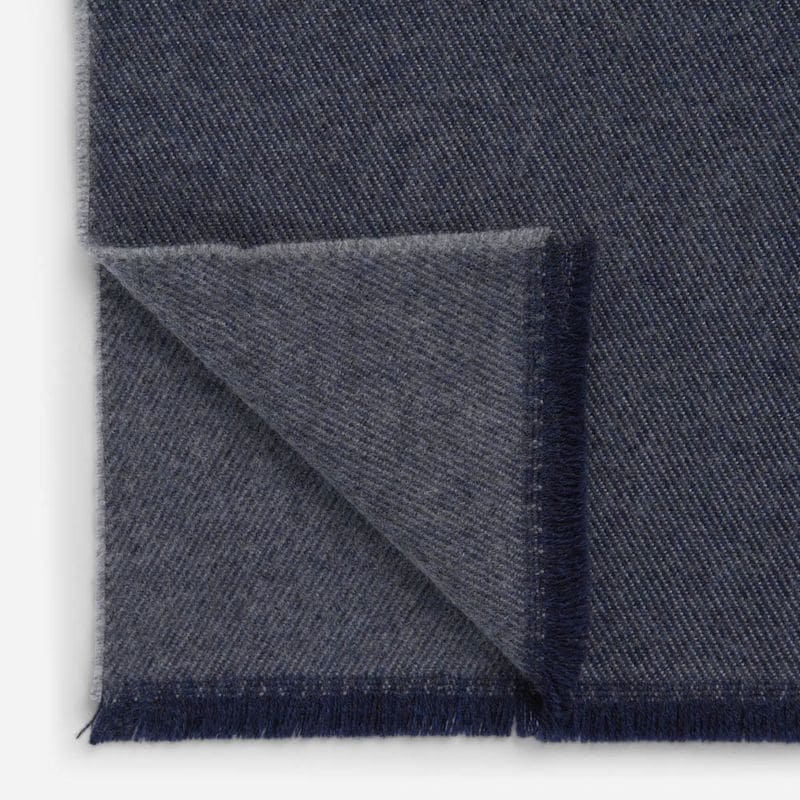 Scarf Wool - Jeans Blue Plain