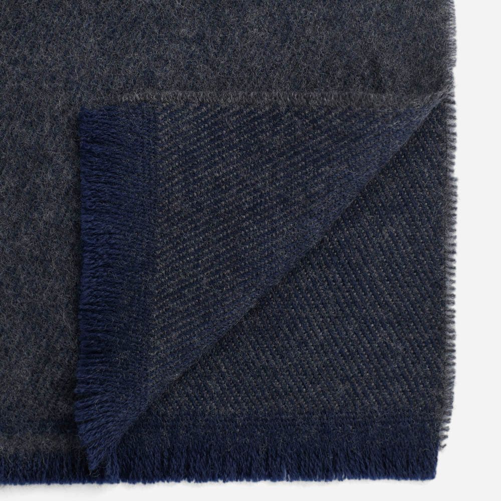 Scarf Wool - Navy Plain