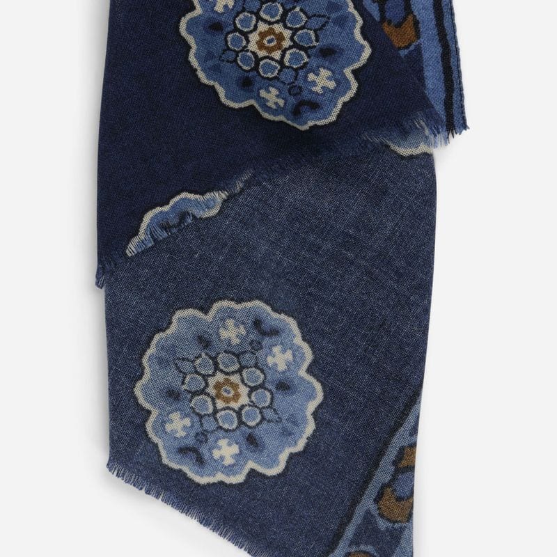 Scarf Wool - Blue-Ligth Blue