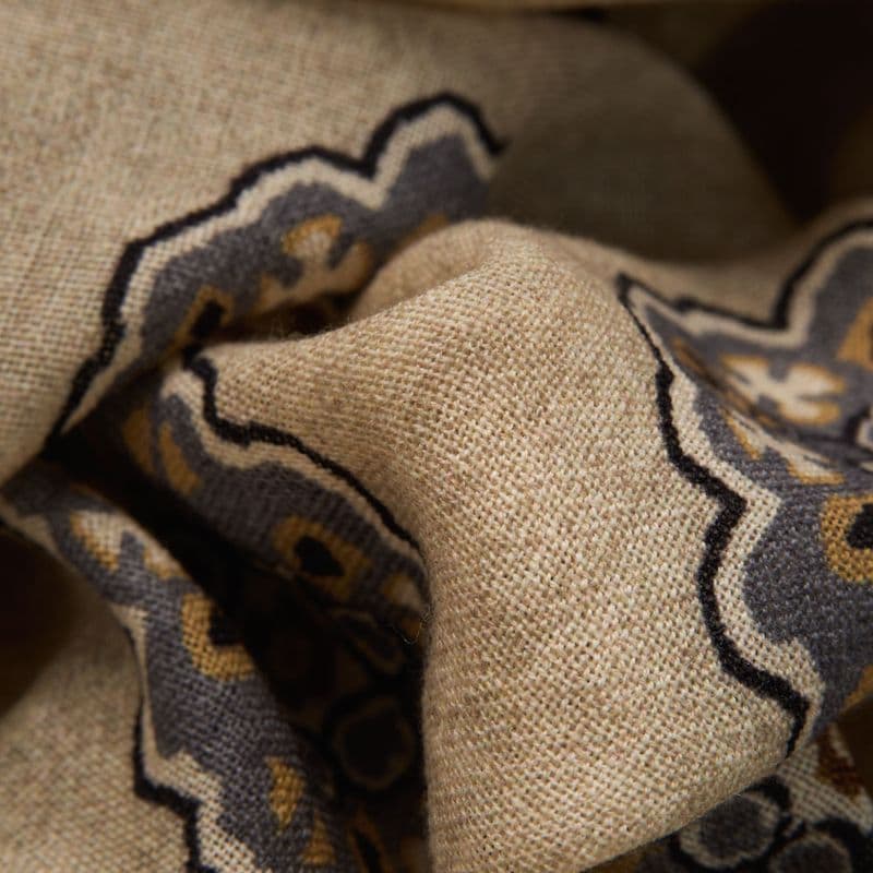 Scarf Wool - White-Grey