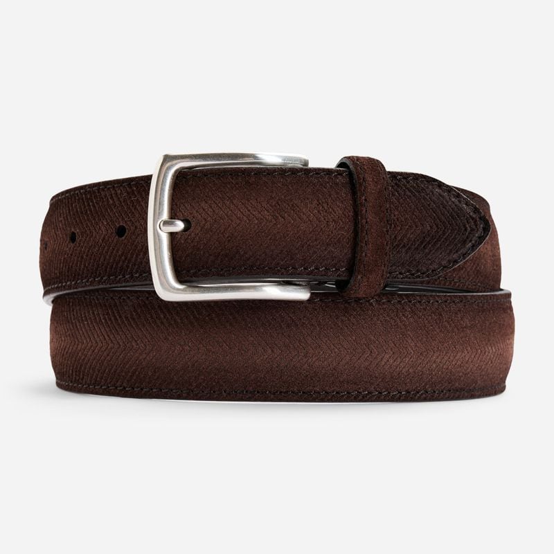 Suede Herringbone Belt - T.Moro