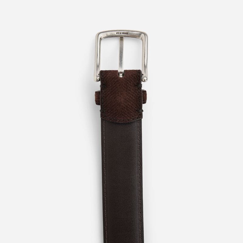 Suede Herringbone Belt - T.Moro