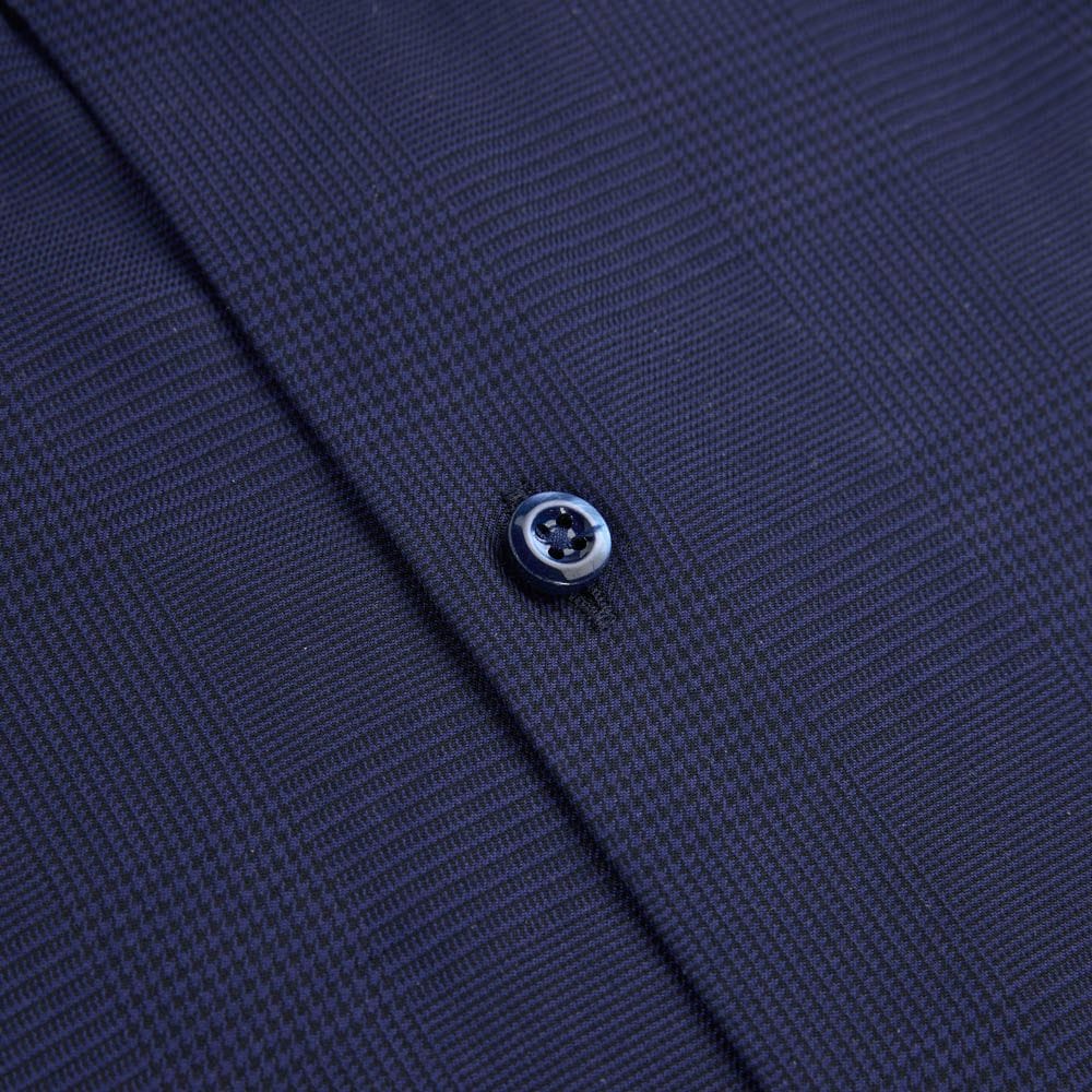 Slimline Shirt - Navy Check