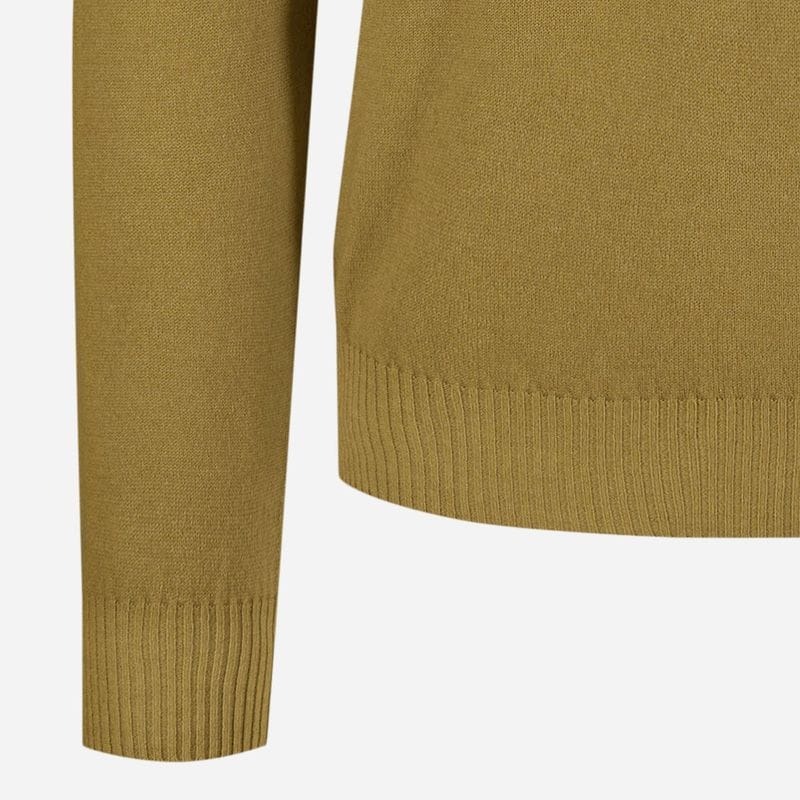 Crew Neck Vintage Wool-Cashmere - Yellow