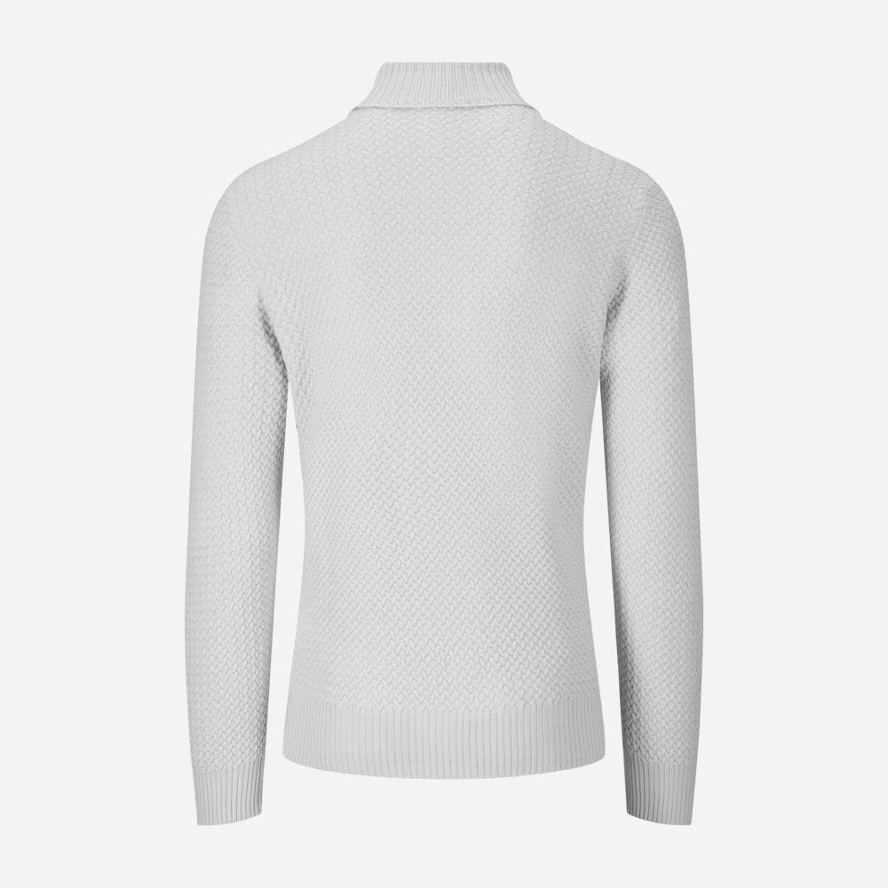 Turtle Neck Braided Wool - Ligth Grey