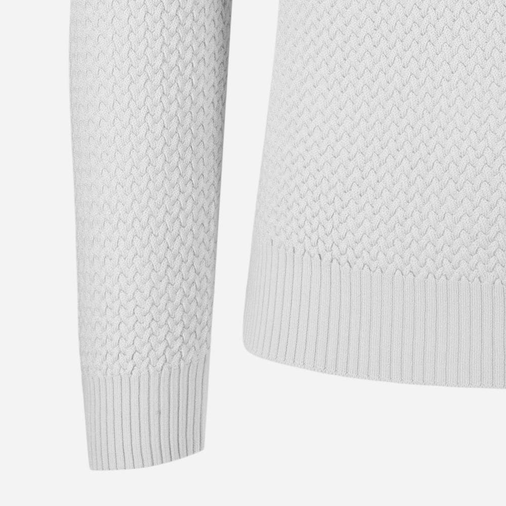 Turtle Neck Braided Wool - Ligth Grey