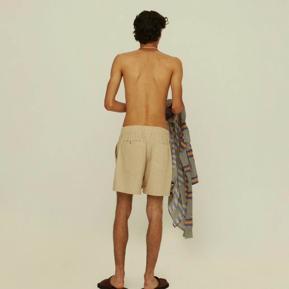 Linen Shorts - Beige