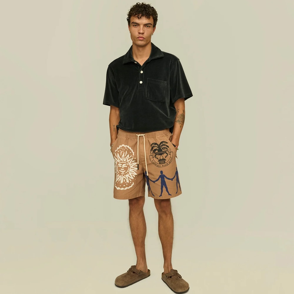 Helios Canvas Shorts - Beige