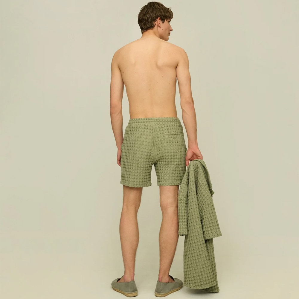 Waffle Shorts - Dusty Green