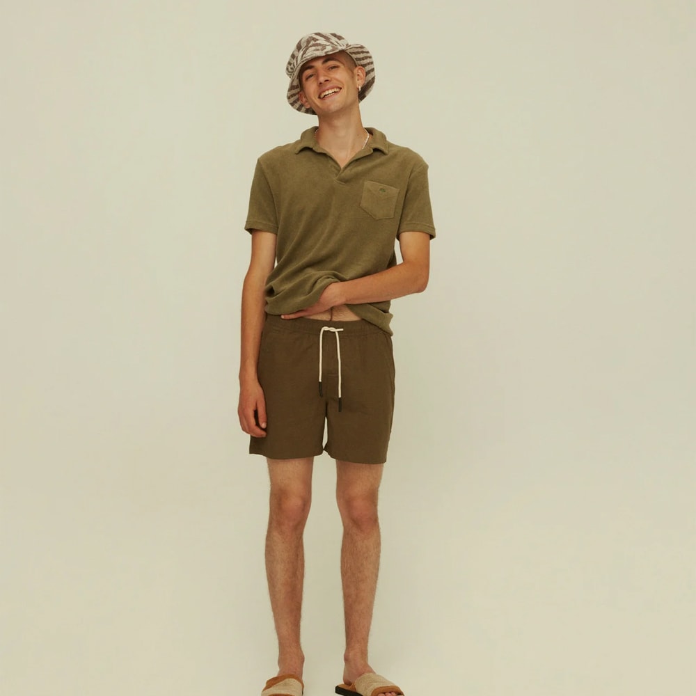 Linen Shorts - Army