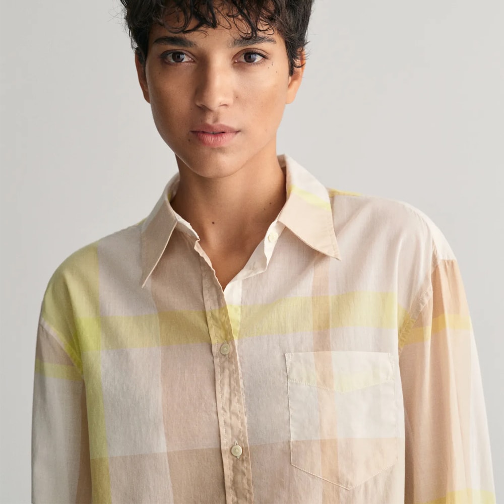 Relaxed Madras Check Shirt - Dry Sand