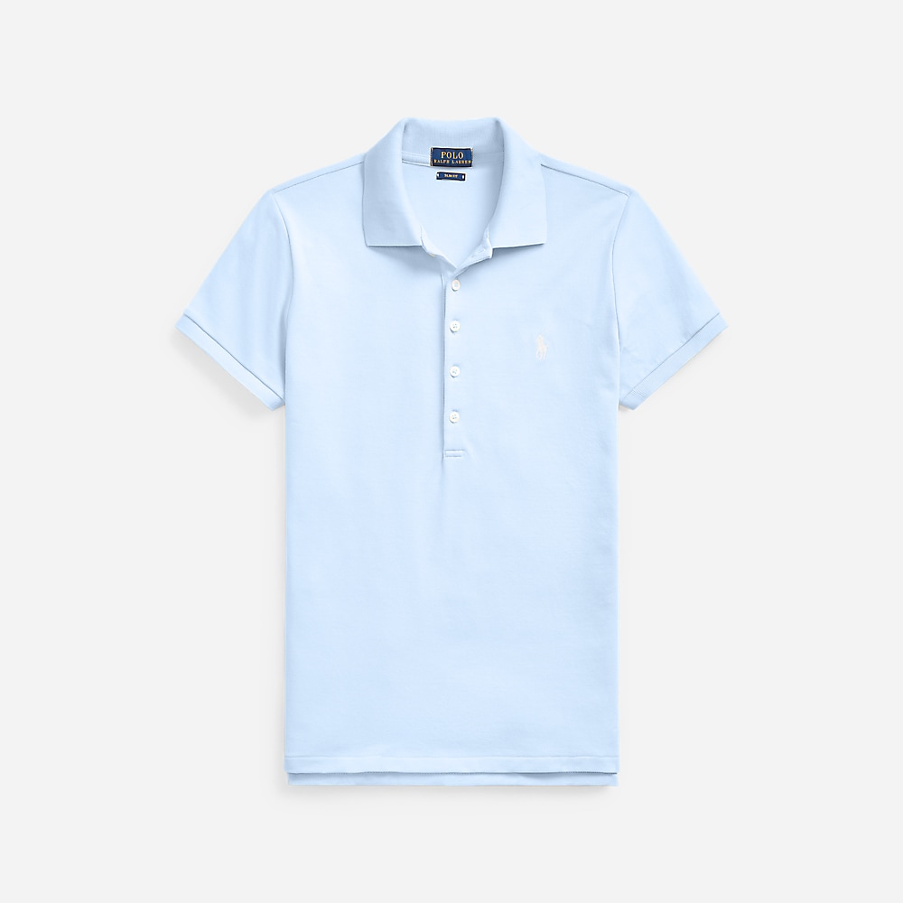 Slim Fit Stretch Polo Shirt - Blue