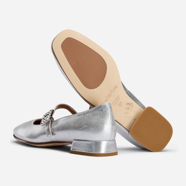 Ballerina Shoe - Metal Silver