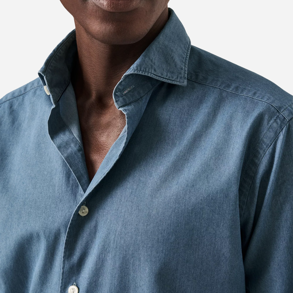 Slim Fit Denim Shirt - Light Denim