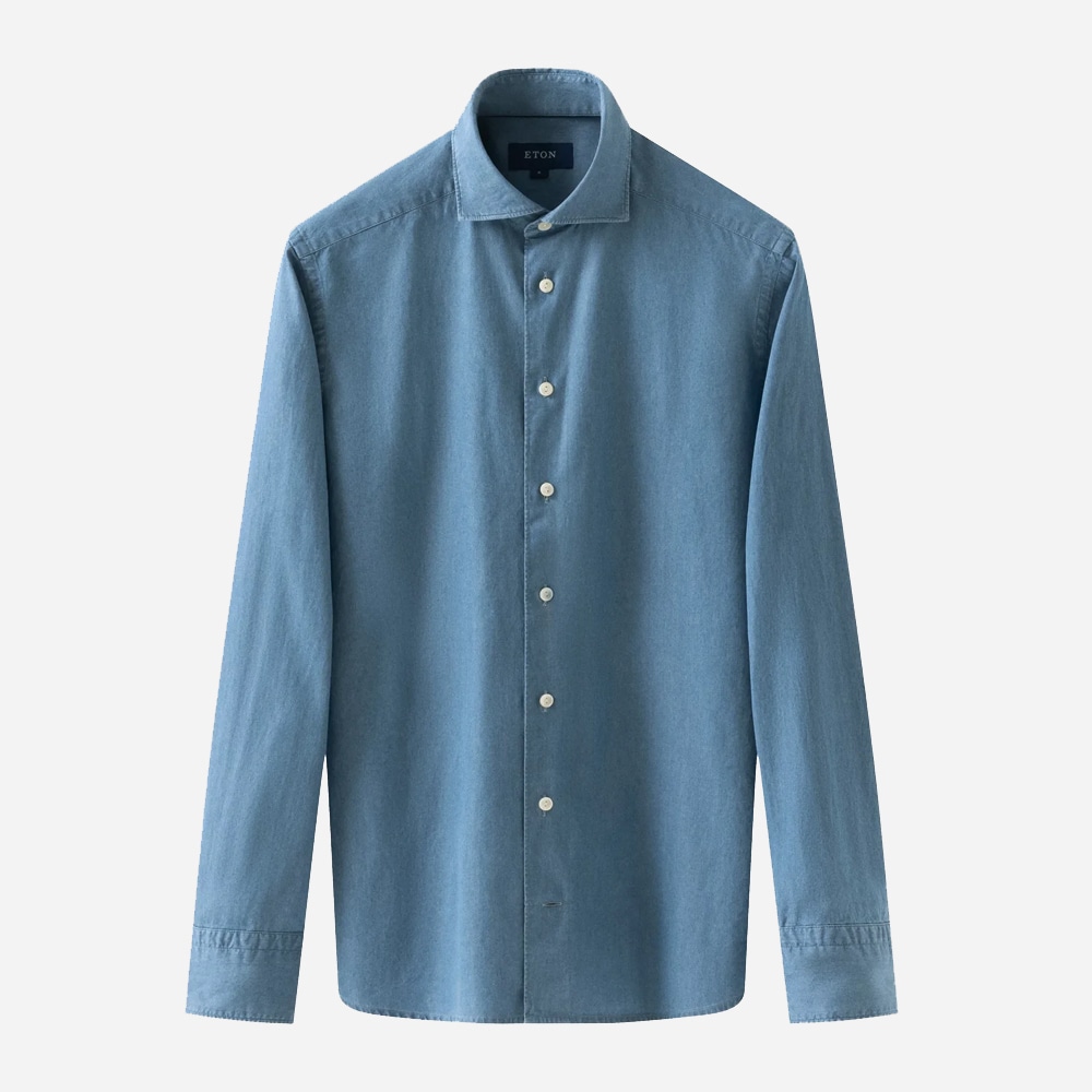 Slim Fit Denim Shirt - Light Denim