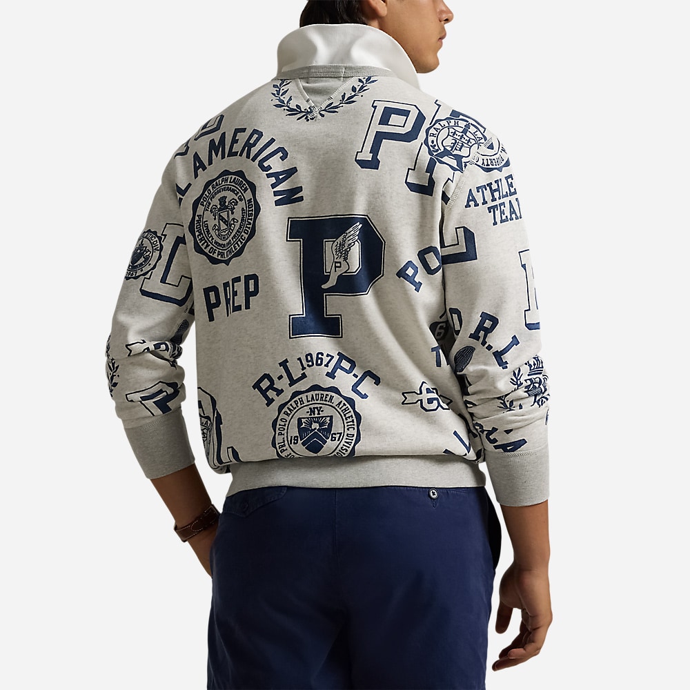 Fleece Graphic Sweatshirt - Newport Navy/Lt Sport Hthr