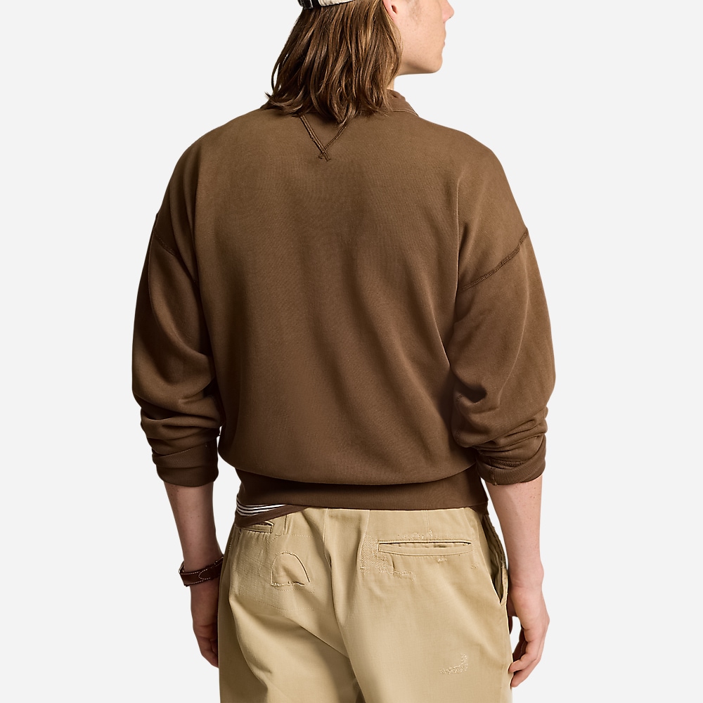 Vintage Fit Graphic Fleece Sweatshirt - Court Brown