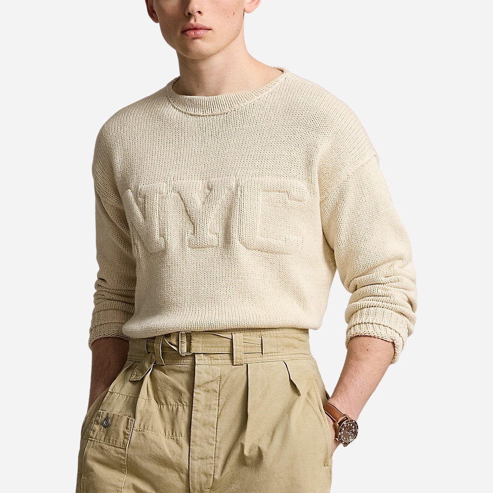 N.Y.C. Cotton-Linen Sweater - Cream