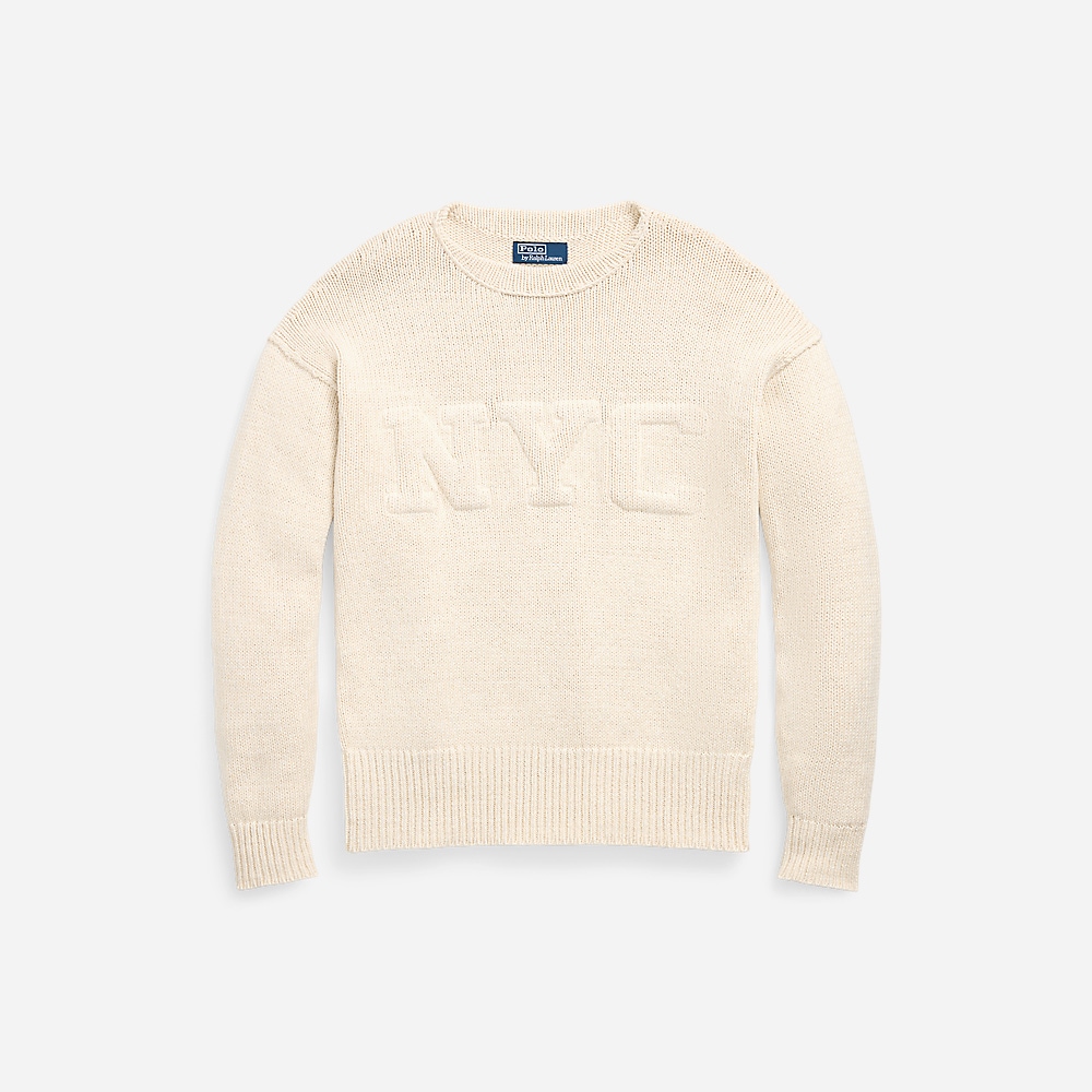 N.Y.C. Cotton-Linen Sweater - Cream