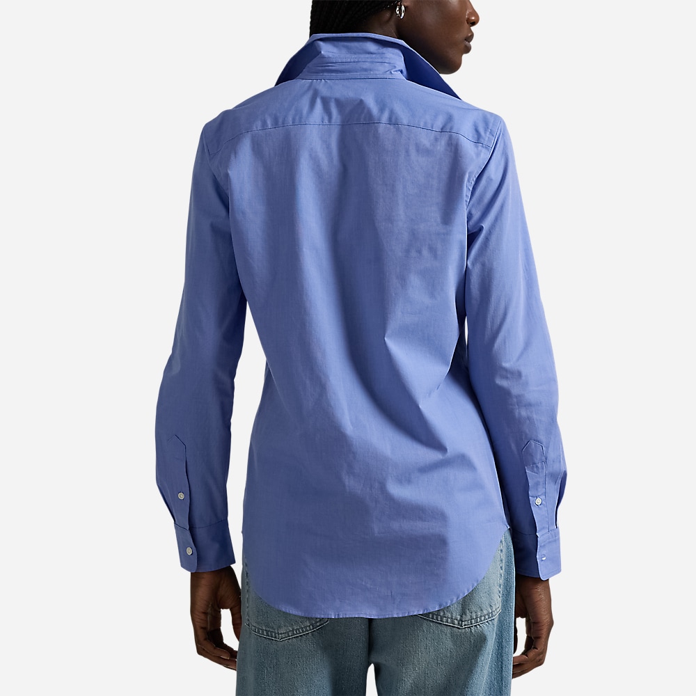 Stretch Slim Fit Cotton Shirt - Blue
