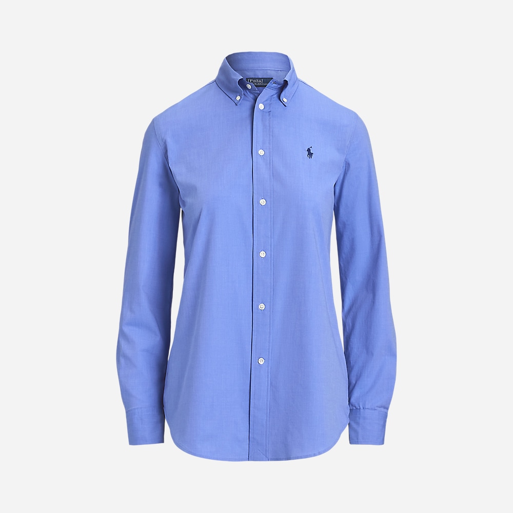 Stretch Slim Fit Cotton Shirt - Blue