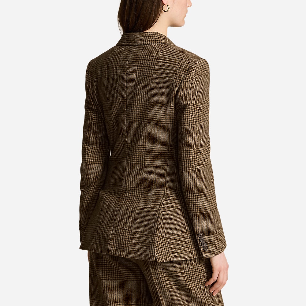 Glen Plaid Tweed Blazer - Olive/Tan Glen Check