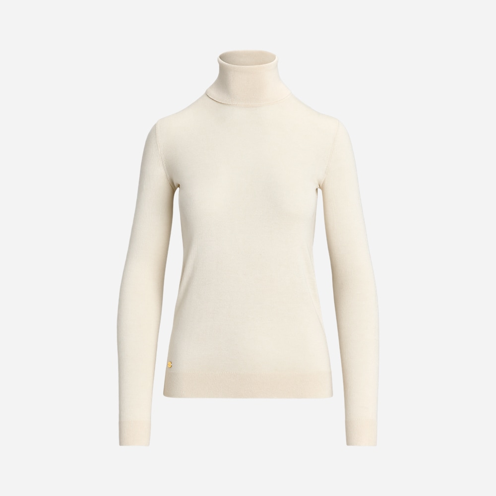 Silk-Blend Turtleneck Sweater - Mascarpone Cream